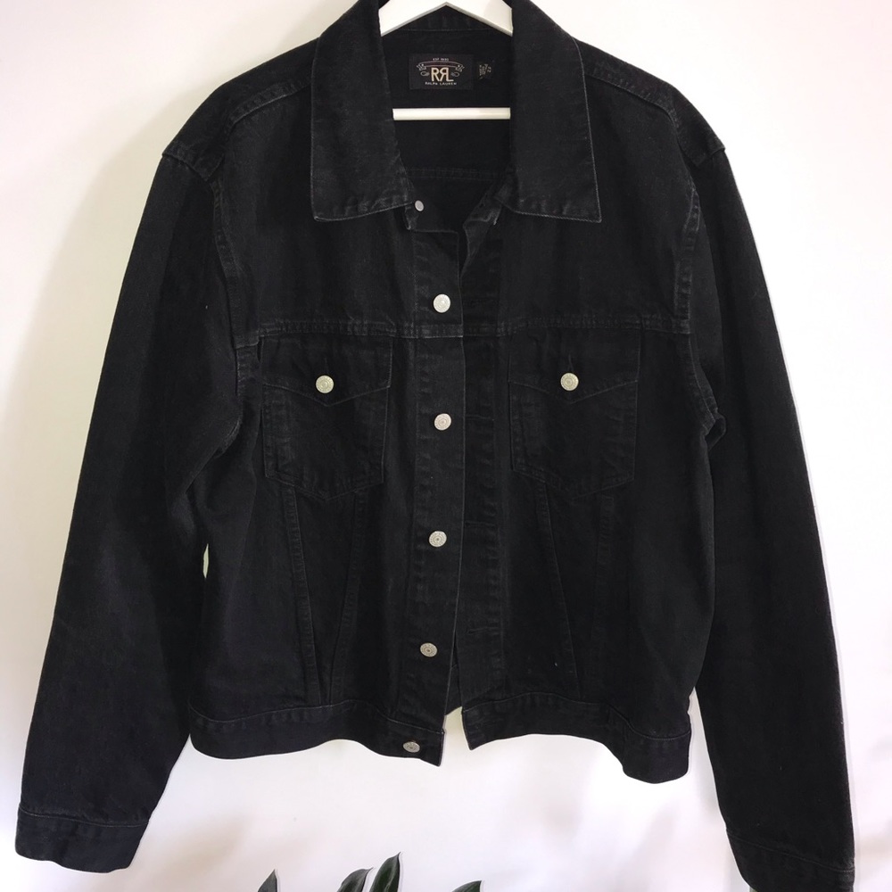 RRL Black Wash Denim Jacket